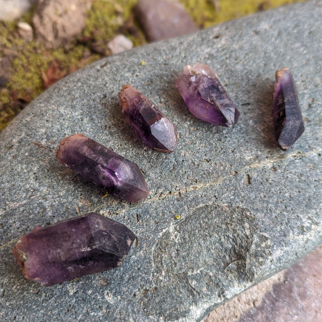 Tucson Exclusive! Rare Find Brandberg Amethyst Enhydro Crystal Points ~ Cosmic Energy that Awakens - Earth Family Crystals