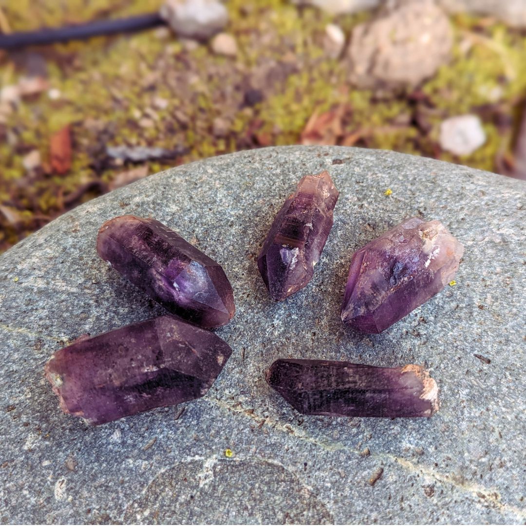 Tucson Exclusive! Rare Find Brandberg Amethyst Enhydro Crystal Points ~ Cosmic Energy that Awakens - Earth Family Crystals