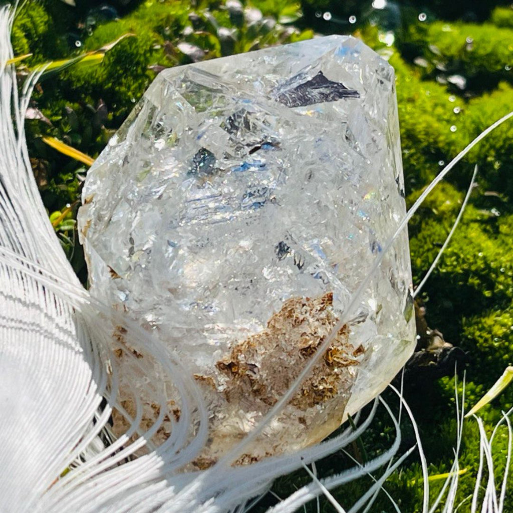 Large Herkimer Diamond Clear Quartz Crystal ~ Manifest Your Dreams- Ethically Sourced from New York- Tucson Treasure- Purchased Mine Direct - Earth Family Crystals