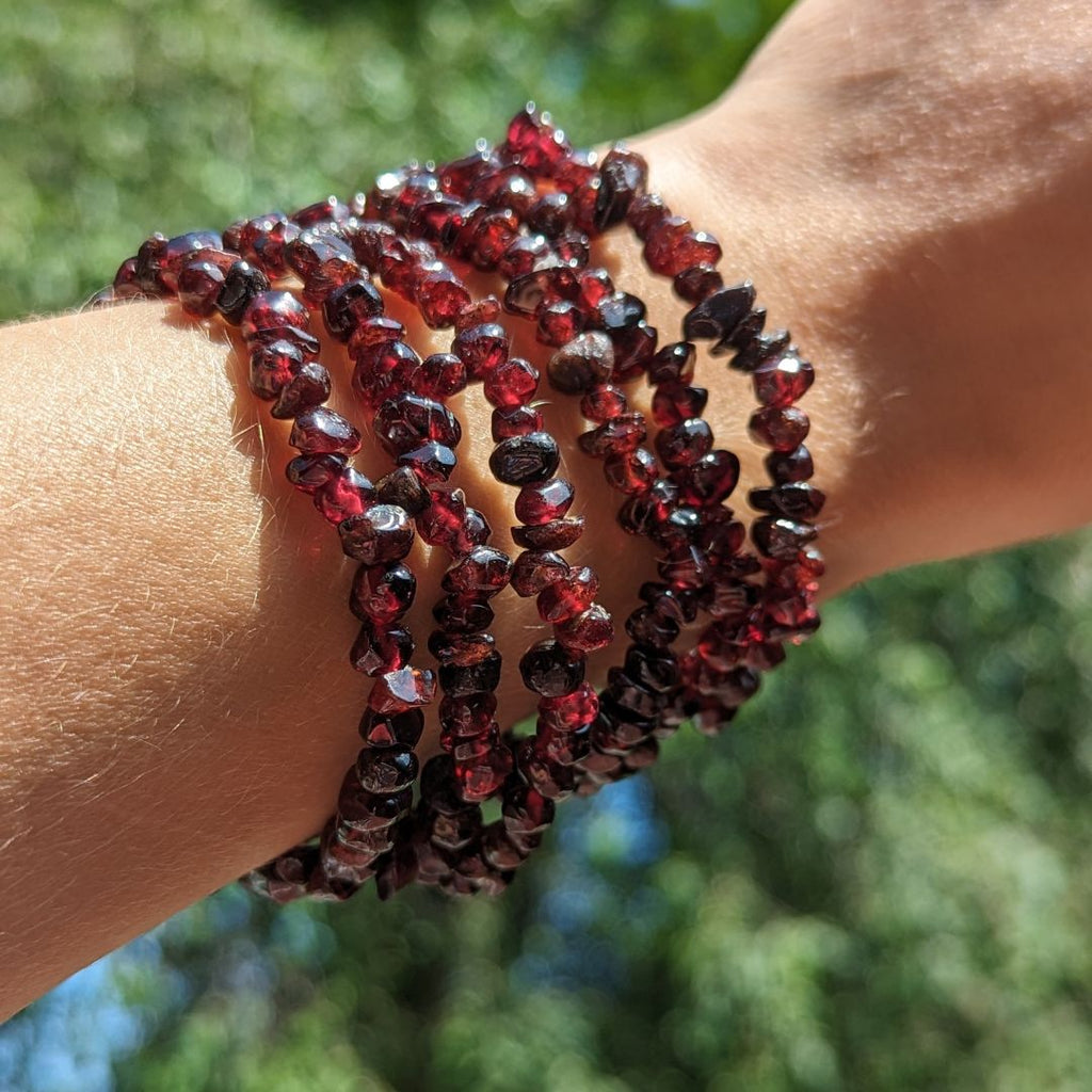 Root Chakra Red Garnet Bracelet ~ Powerful Grounding Vibes and Sacral Chakra Healing - Earth Family Crystals