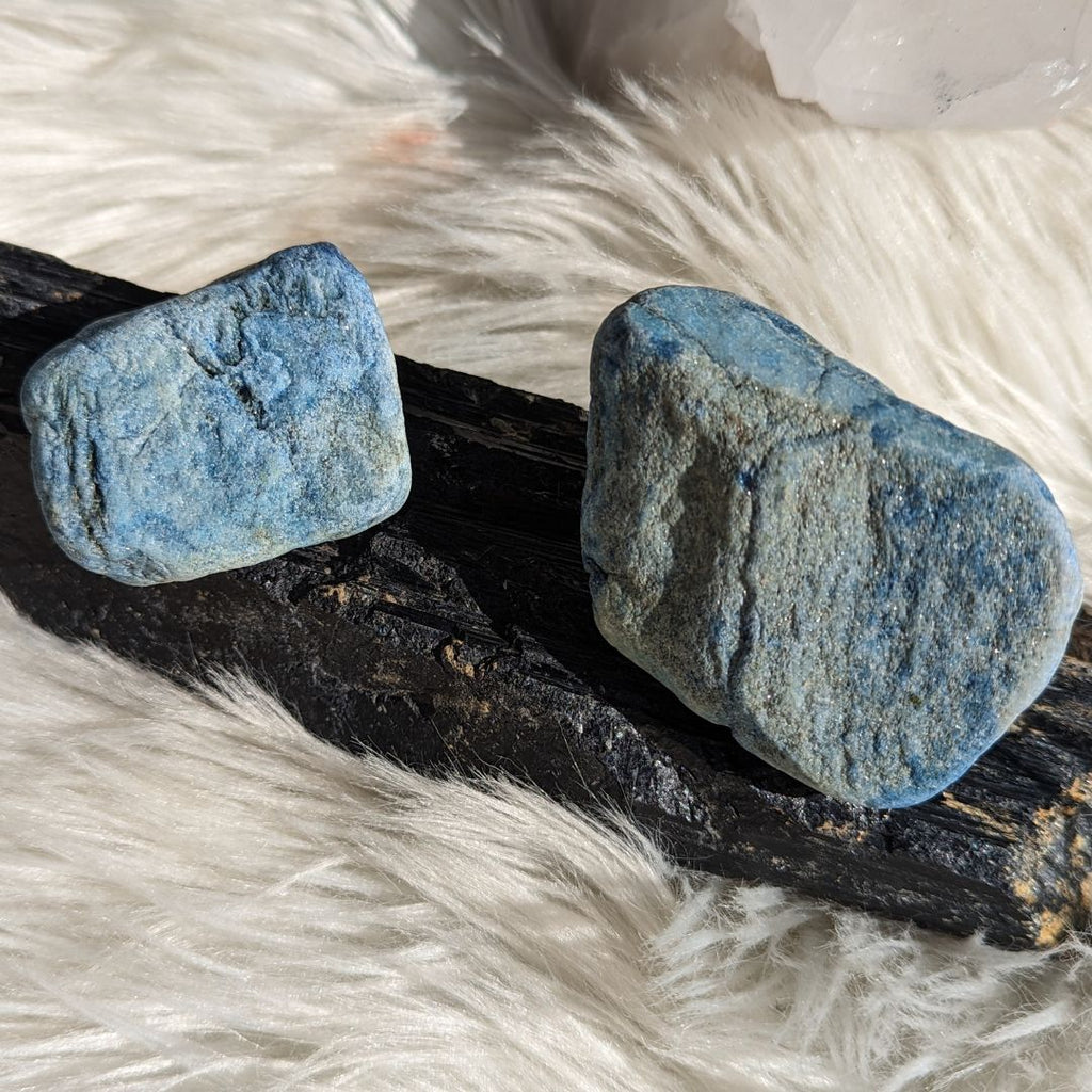 Luminescent Blue Scheelite ~ TUCSON TREASURE!~ Massive Aura Cleansing Effect ~ Large Raw Pieces - Earth Family Crystals