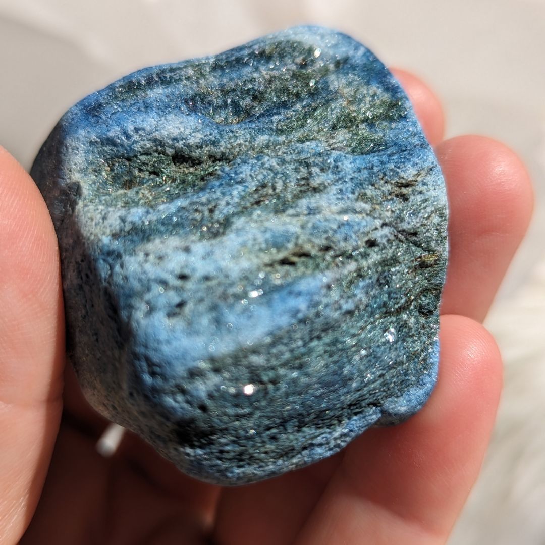Luminescent Blue Scheelite ~ TUCSON TREASURE!~ Massive Aura Cleansing Effect ~ Large Raw Pieces - Earth Family Crystals