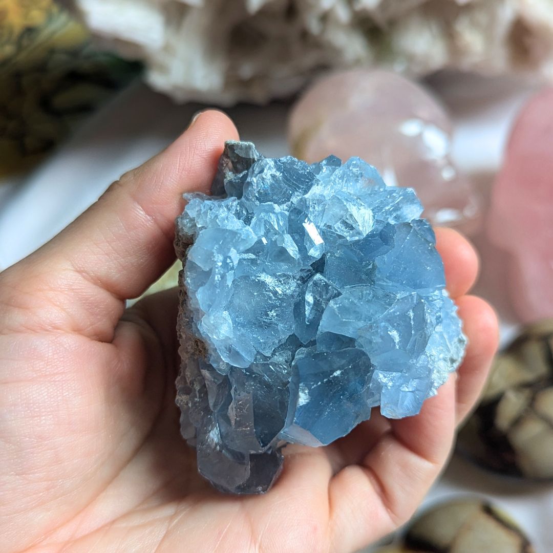 Gorgeous Blue Authentic Celestite Cluster from Madagascar