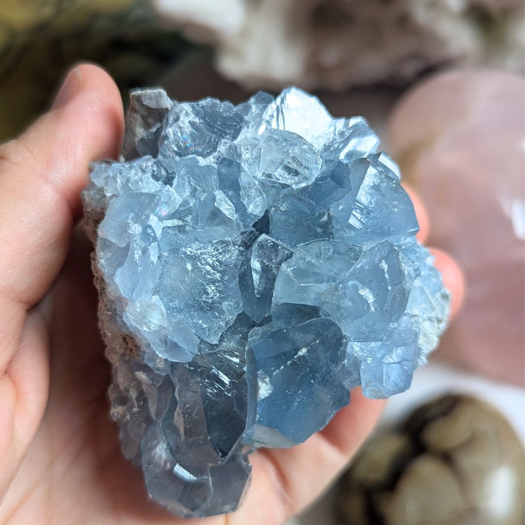 Gorgeous Blue Authentic Celestite Cluster from Madagascar