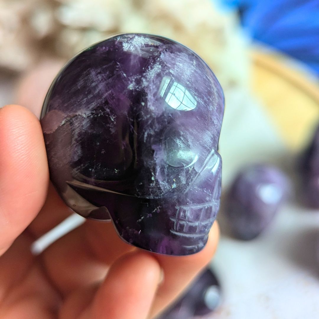 Amethyst Skull Carving from Brazil