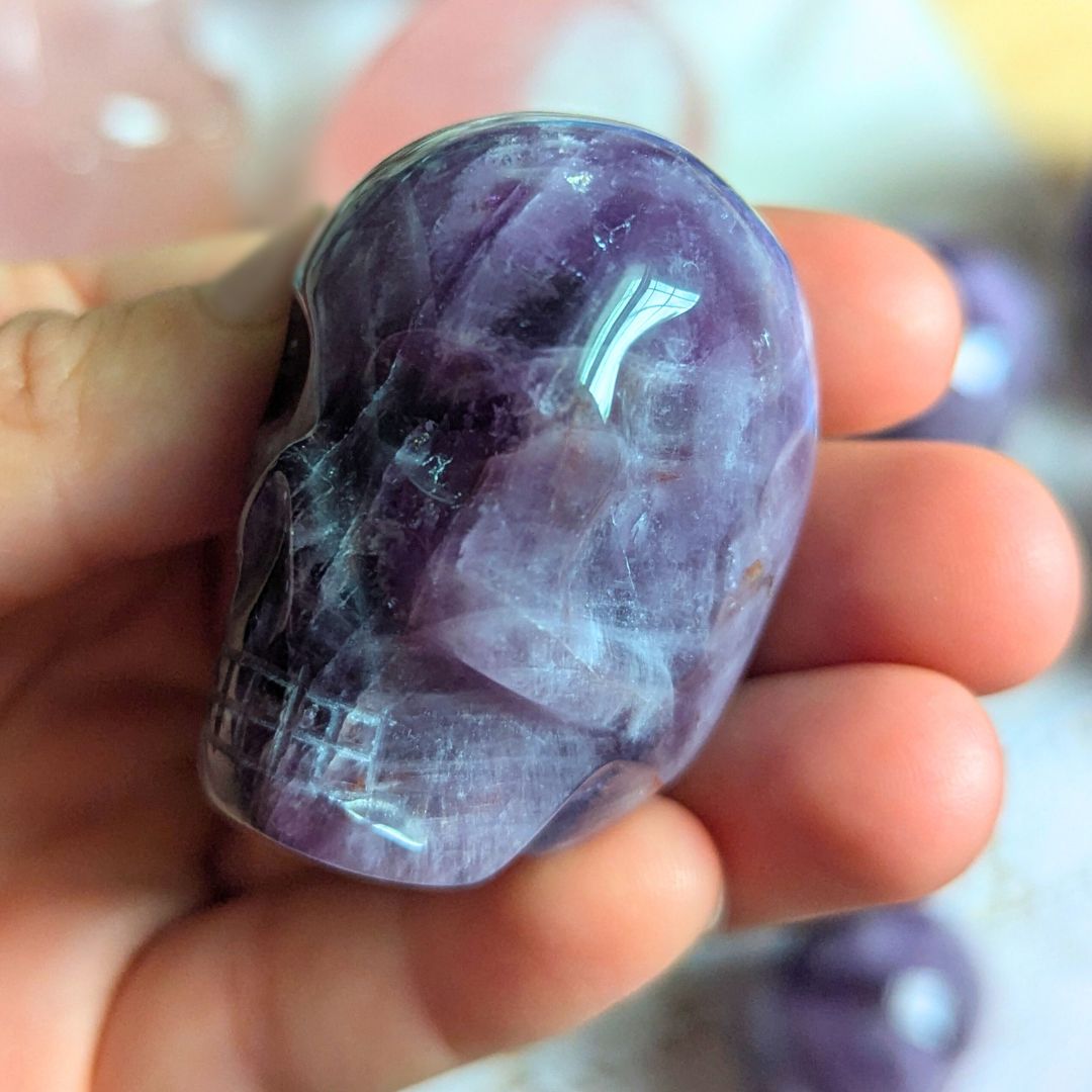 Luxury Purple Amethyst Crystal Skull from Brazil