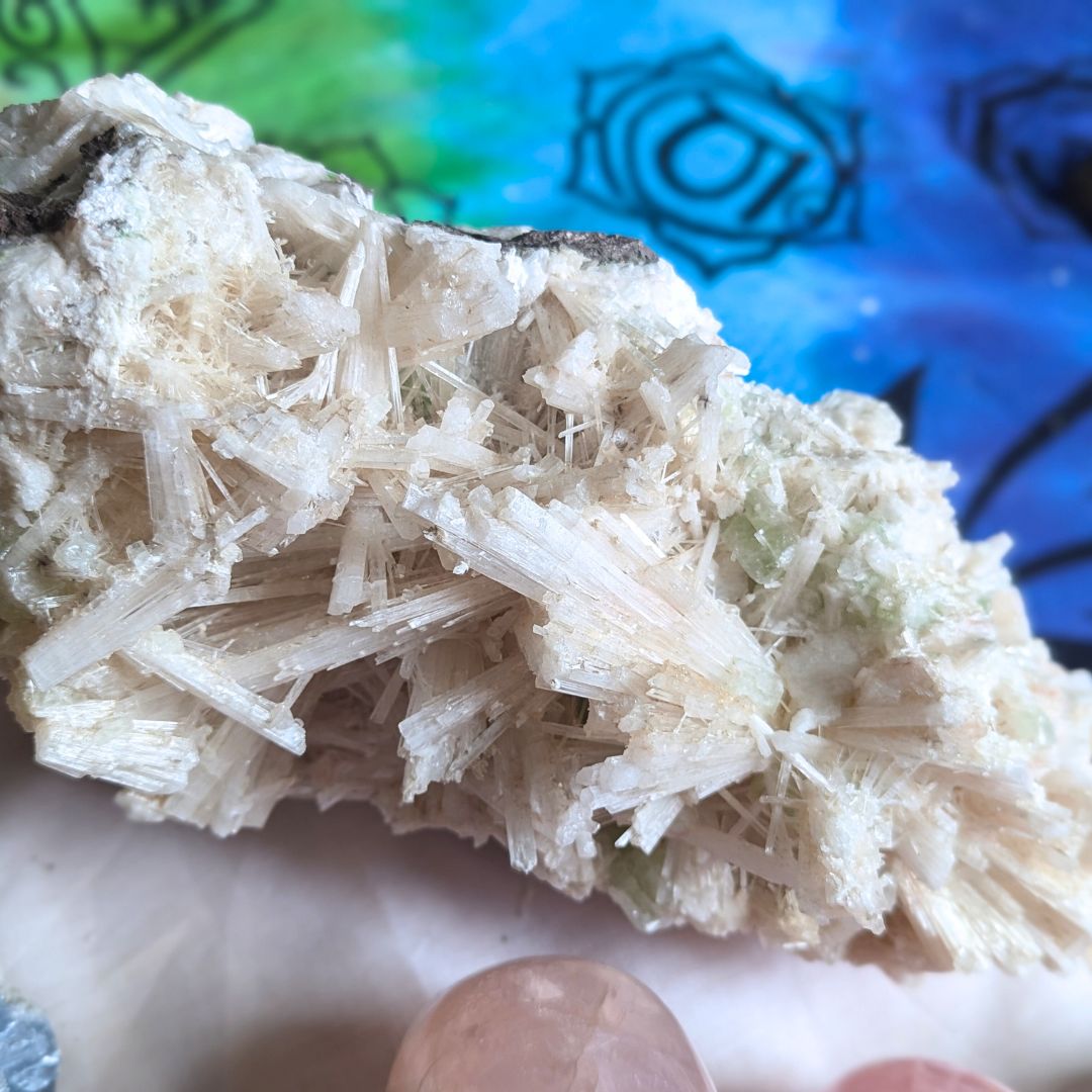 RARE FIND! JUMBO 4.5 KG Scolecite Specimen with Green Apophyllite ~ Gorgeous Display Crystal for Intense Heart Healing!