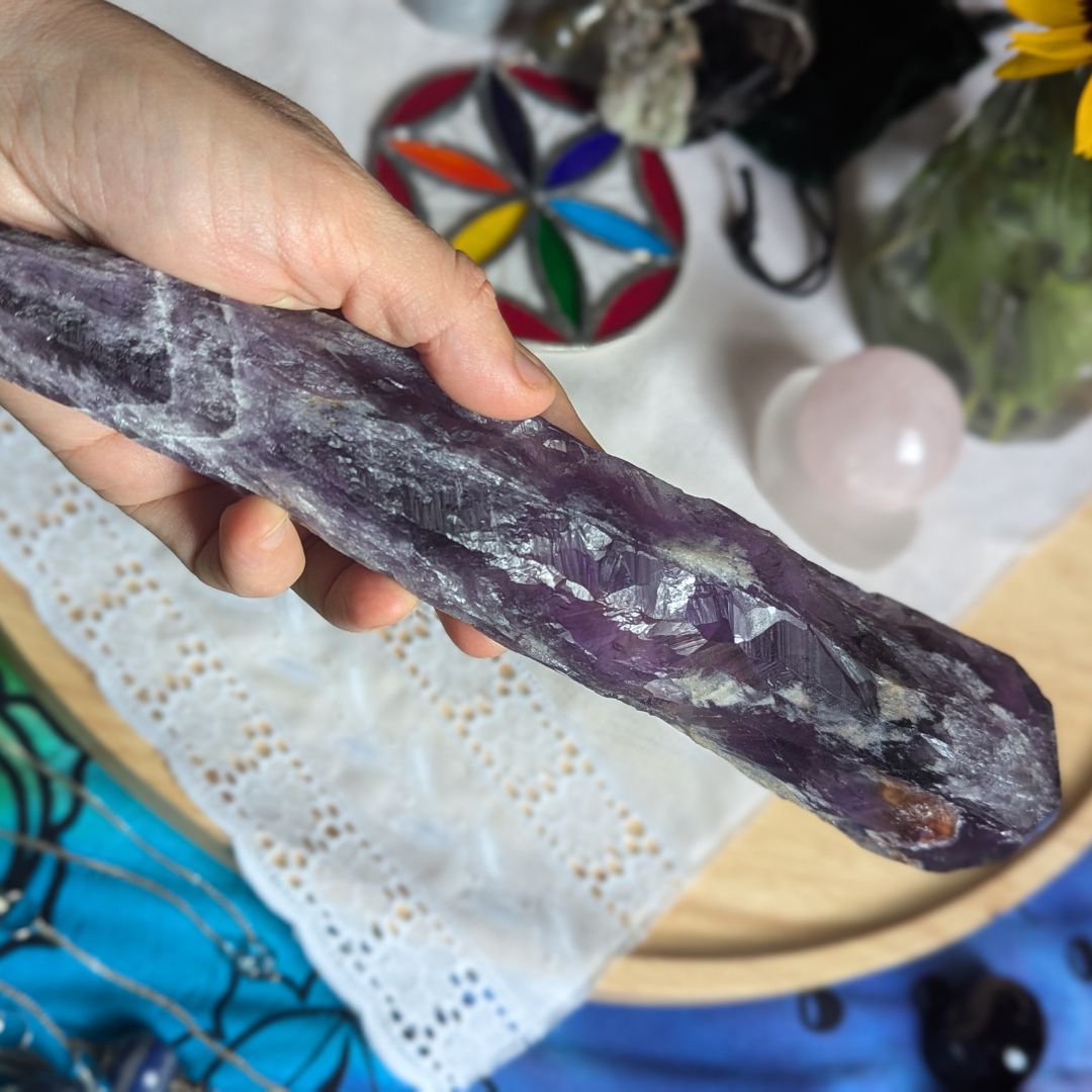 Very Unique, EX Large A Grade Natural Uruguay Amethyst Root Crystal with Frosting and Gorgeous Phantoms~ Tucson Exclusive!