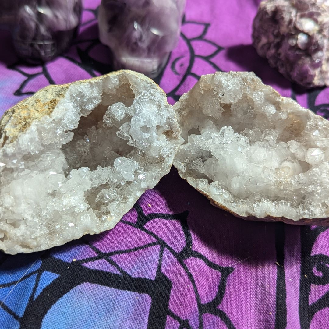 Moroccan Quartz Geode - micro quartz cluster with extreme dazzle