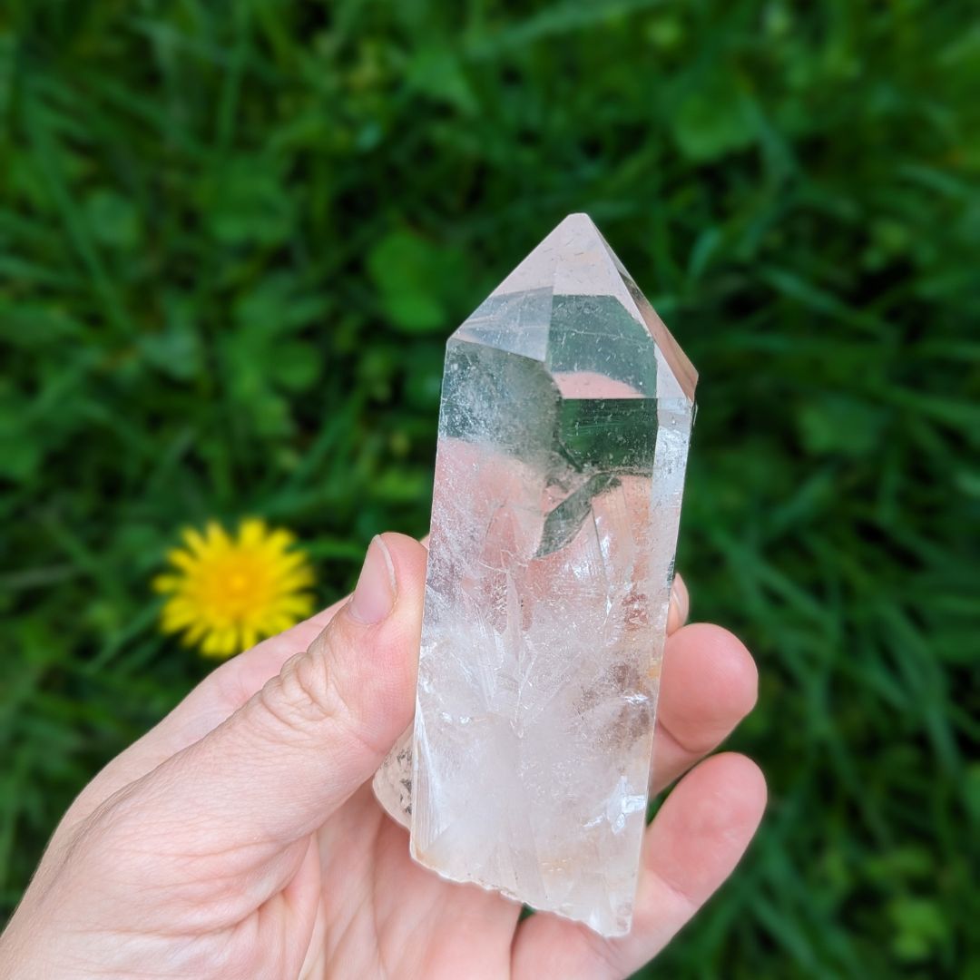 Gorgeous Lemurian Seed Clear Quartz Natural Point from Brazil ~ Program and Amplify Energy - Earth Family Crystals