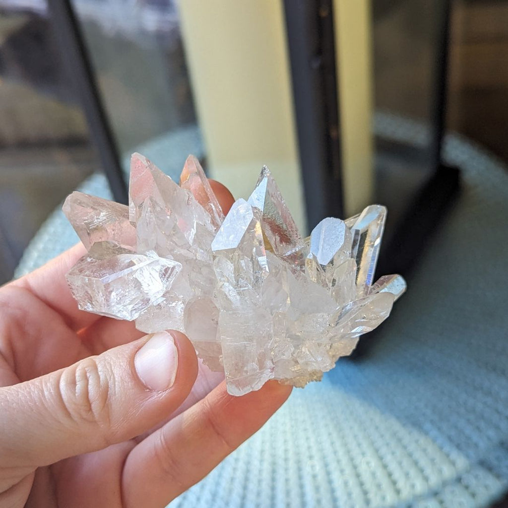 Gemmy A Grade Natural Clear Quartz Cluster from Brazil with Rainbows ~ Clear Connection and Vibrant Energy~ Tucson Exclusive! - Earth Family Crystals