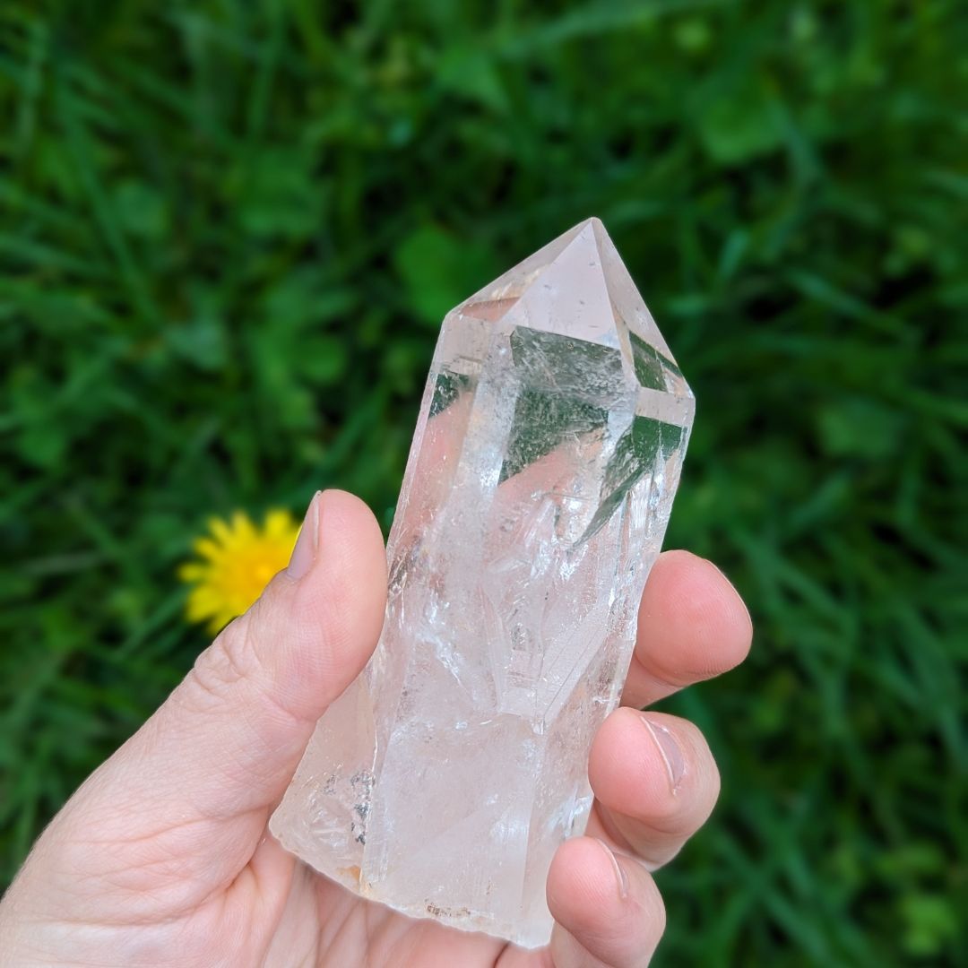Gorgeous Lemurian Seed Clear Quartz Natural Point from Brazil ~ Program and Amplify Energy - Earth Family Crystals