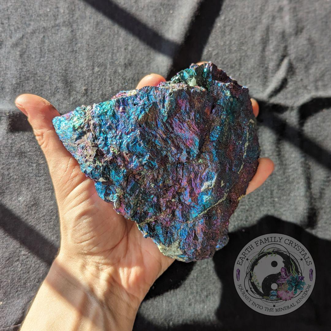 Jumbo Rainbow Chalcopyrite~ Stunning Vibrancy - Earth Family Crystals