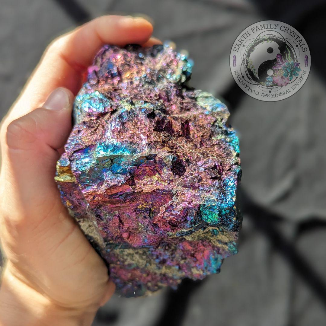 Jumbo Rainbow Chalcopyrite~ Stunning Vibrancy - Earth Family Crystals