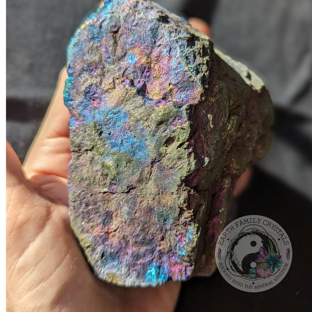 Jumbo Rainbow Chalcopyrite~ Stunning Color Rays Vibrancy - Earth Family Crystals