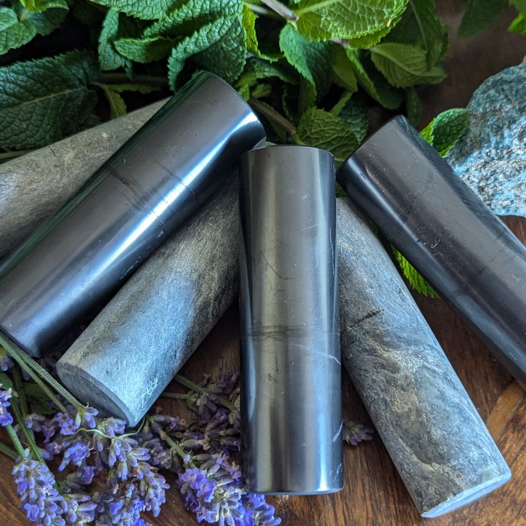 EMF Protection! Set of Shungite & Talcum Pharaoh's Cylinders for Healing