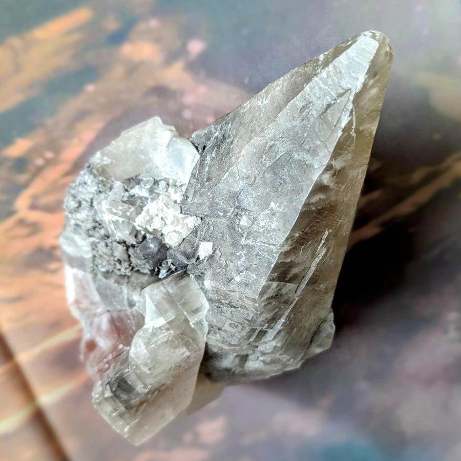 XL Stellar Beam Calcite Unique Natural Specimen From Mexico