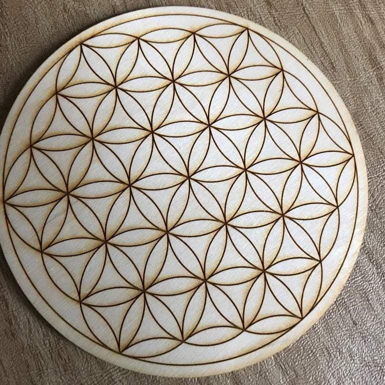 Flower of Life Crystal Grid - Earth Family Crystals