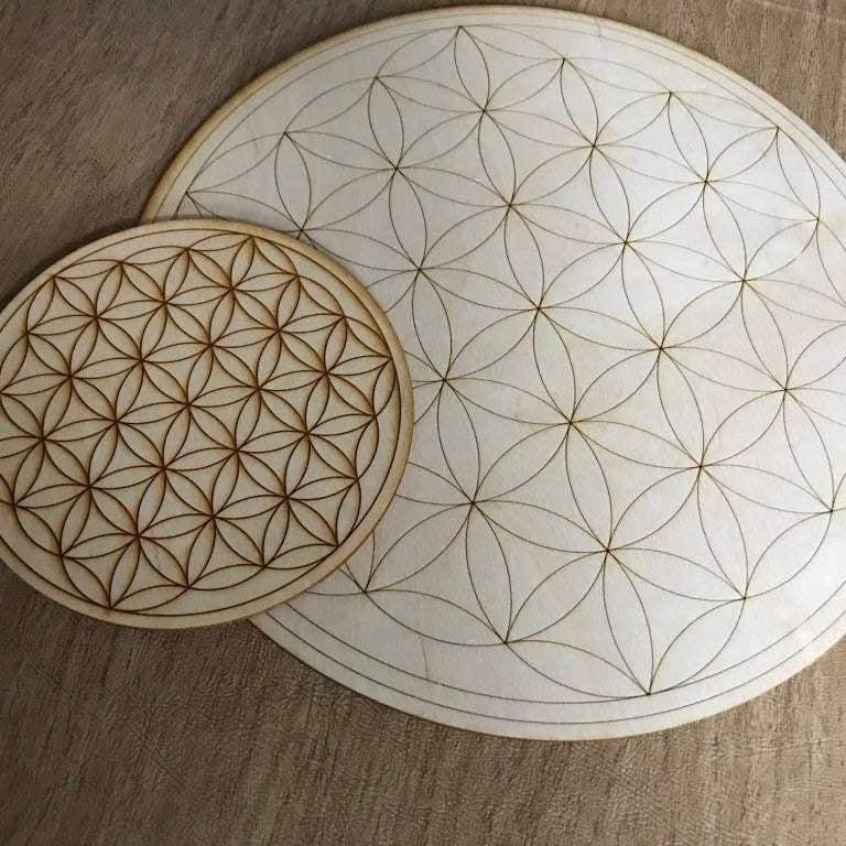 Flower of Life Crystal Grid - Earth Family Crystals