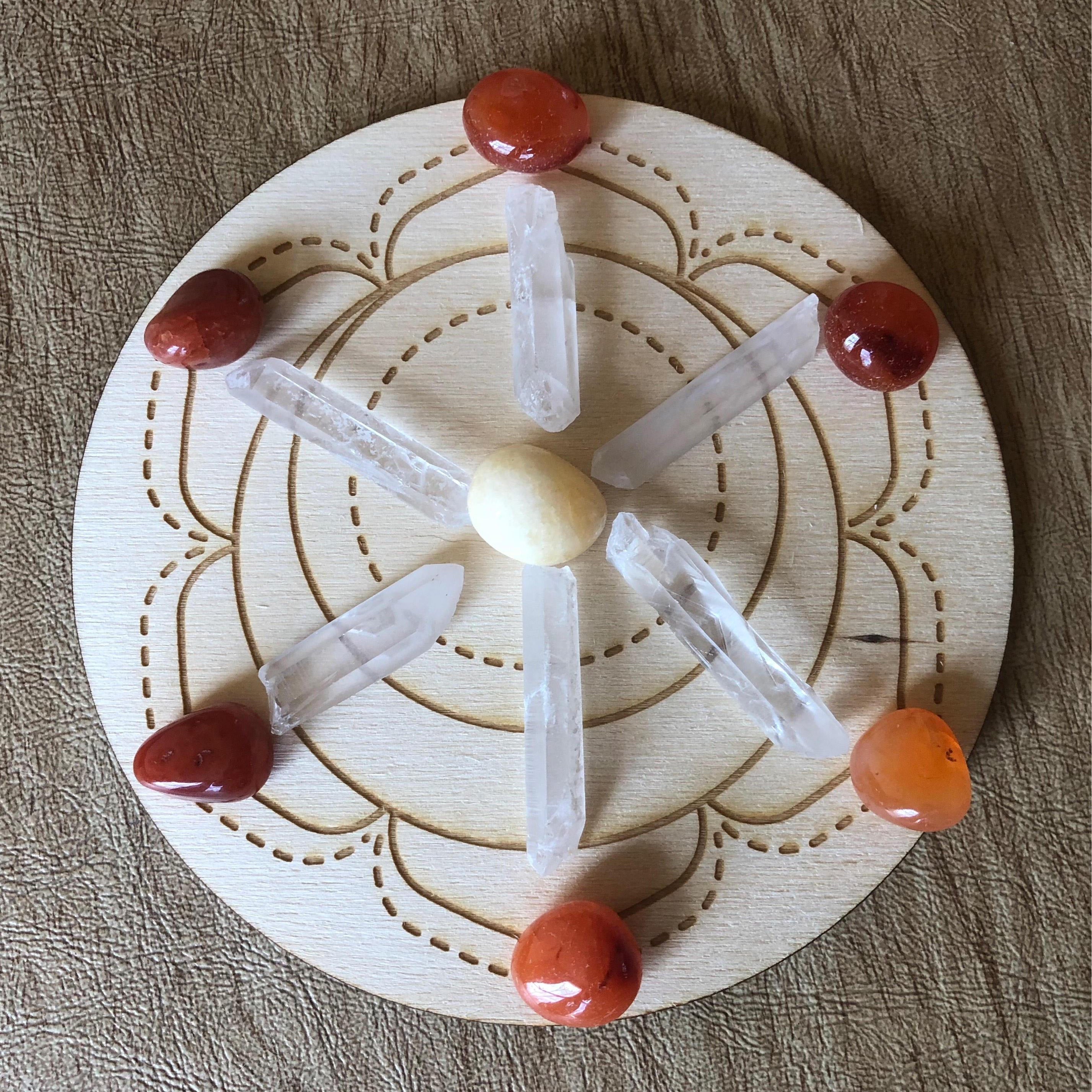 Sacral Chakra Crystal Grid