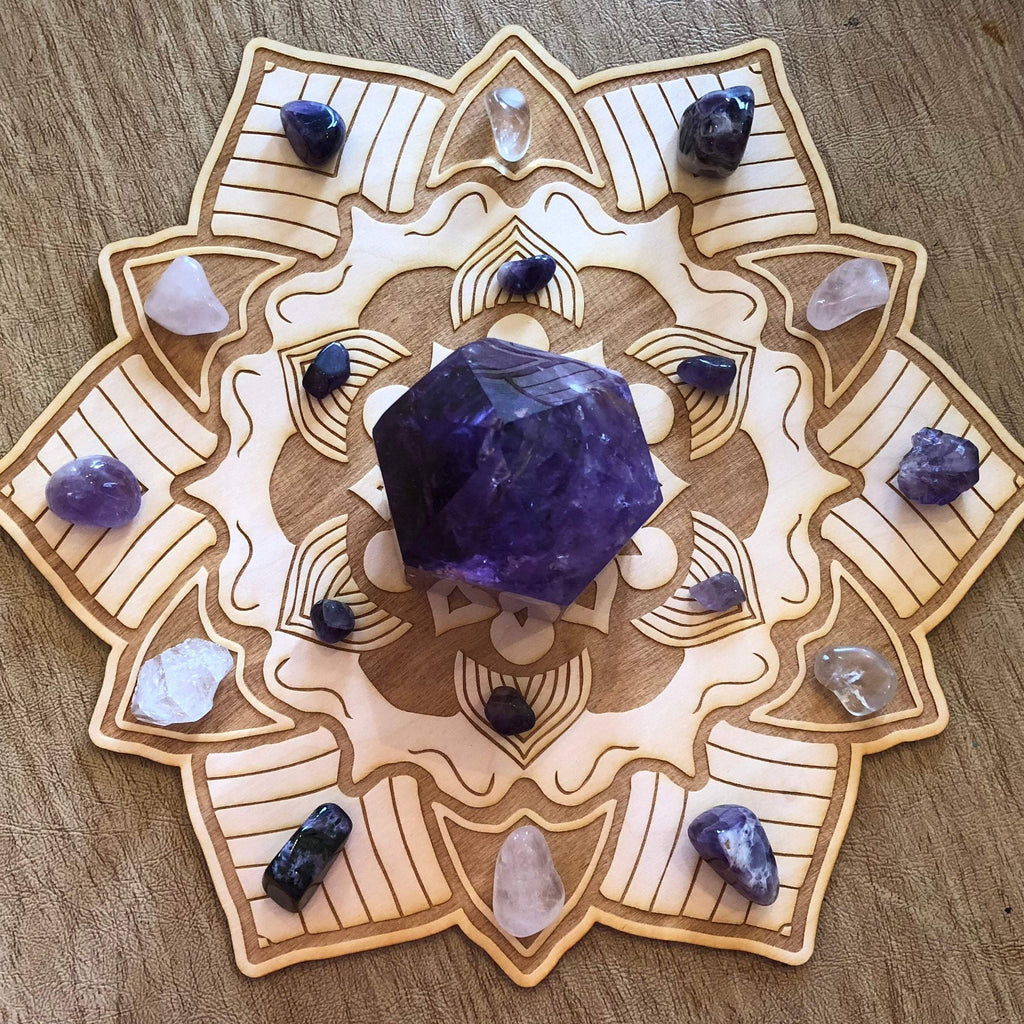 Mandala Crystal Grid #1 - Earth Family Crystals