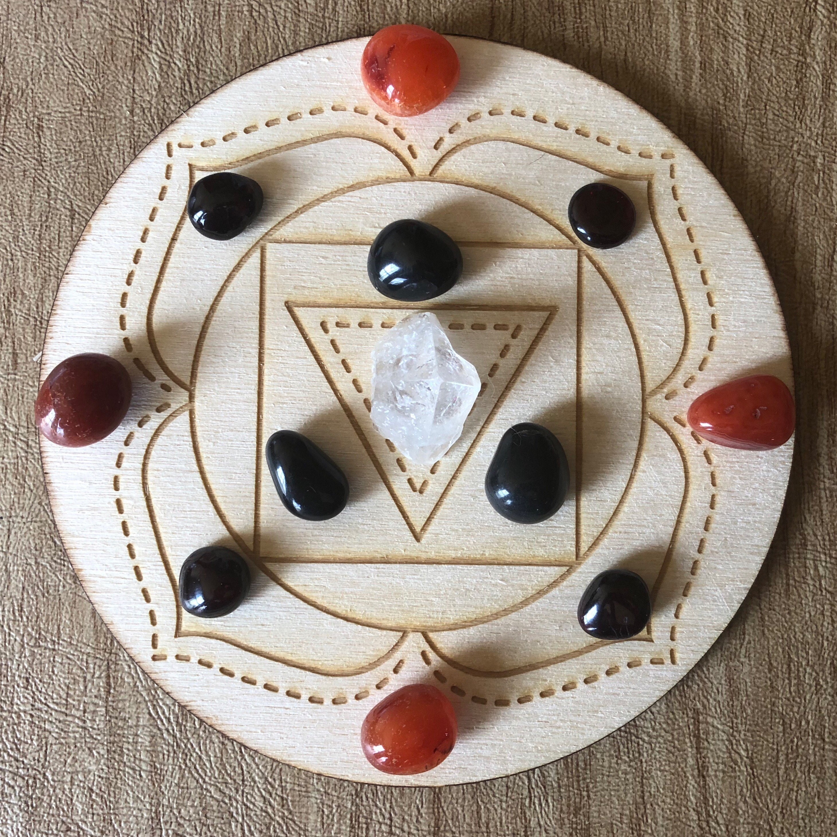 Root Chakra Crystal Grid