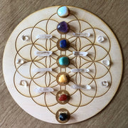 Flower of Life Chakras Crystal Grid
