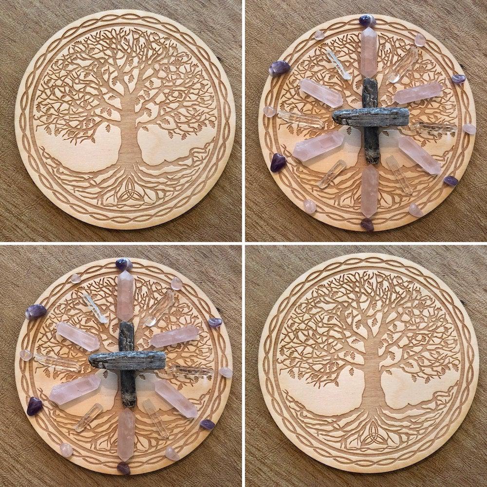 Tree of Life Grid Crystal Grid - Earth Family Crystals