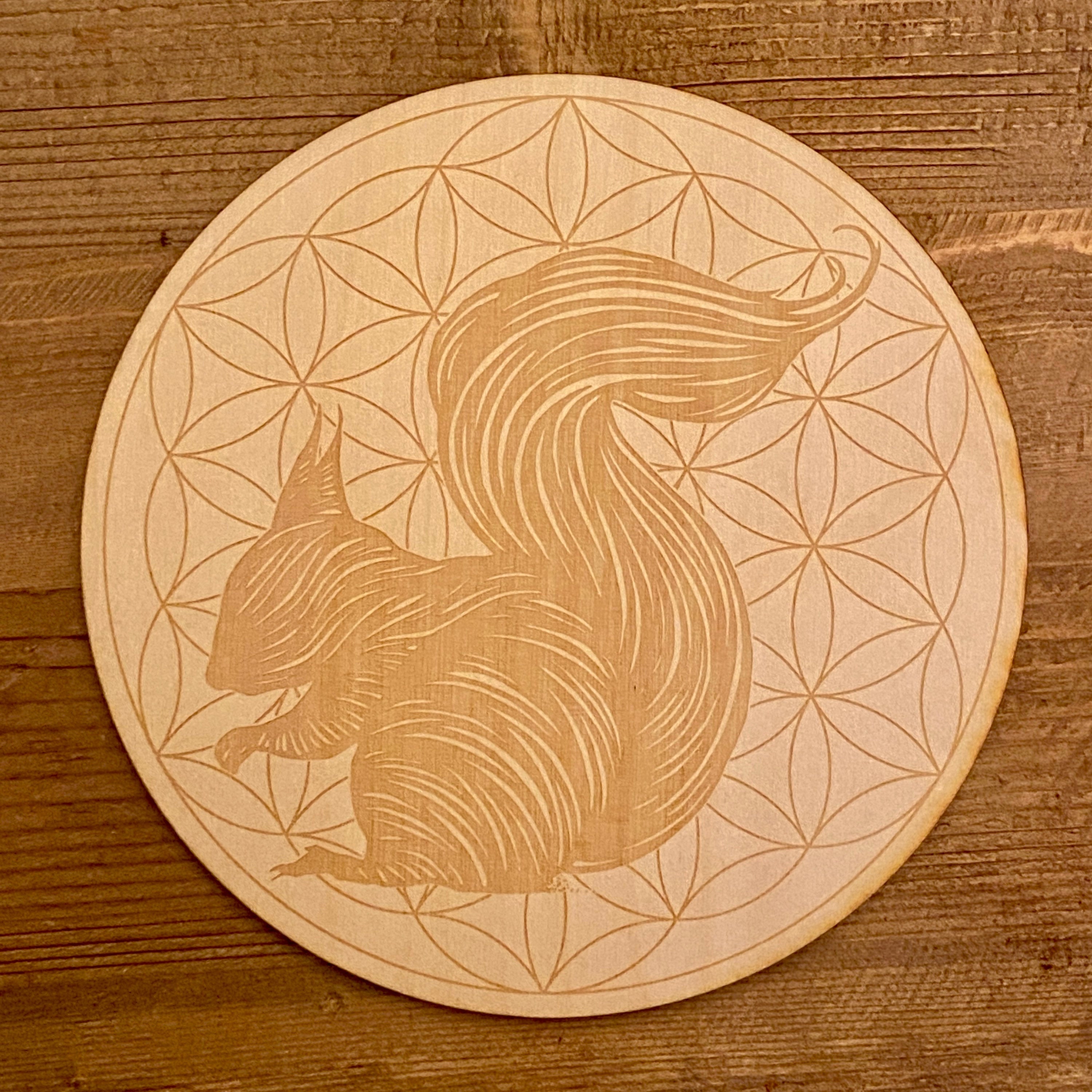 Squirrel Flower of Life Crystal Grid