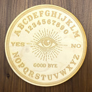 Wood Engraved Pendulum Board #4 Crystal Grid