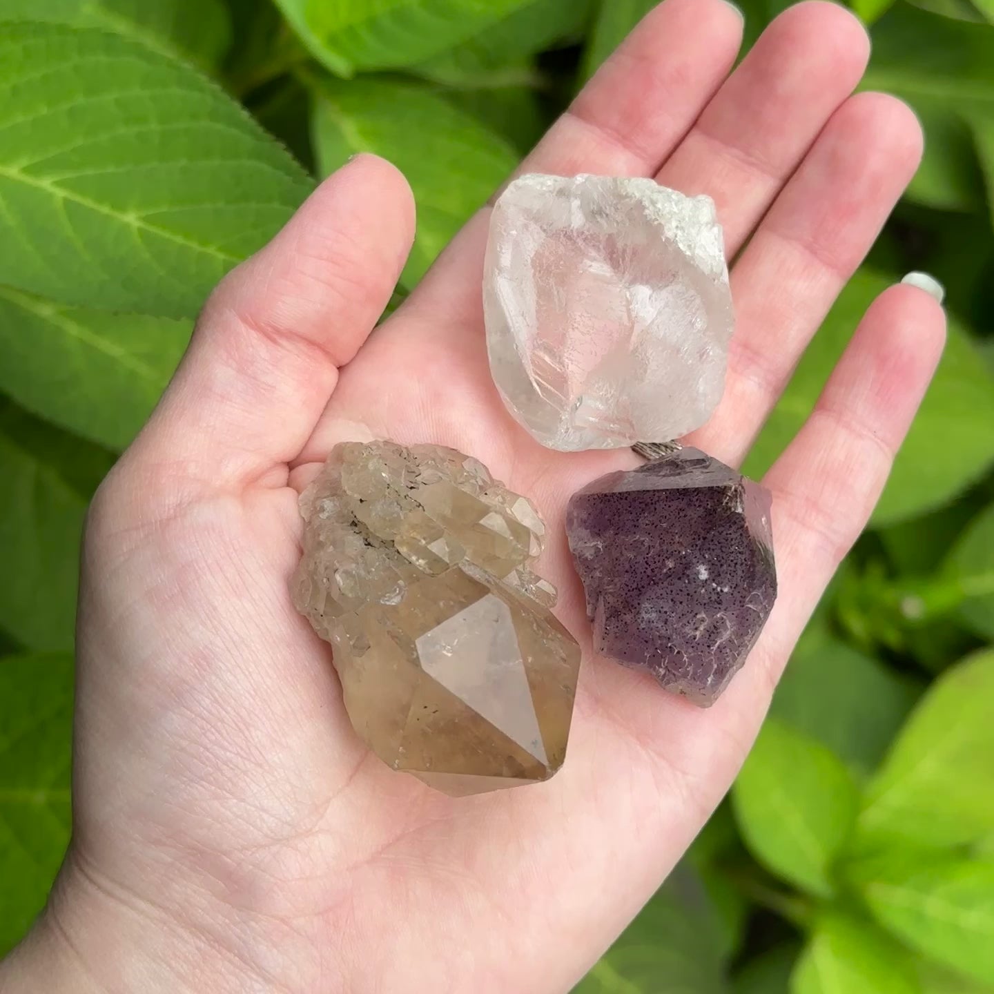 Load video: Kundalini Citrine from Congo, Brazilian Quartz and Brandberg Amethyst Point with Record Keepers