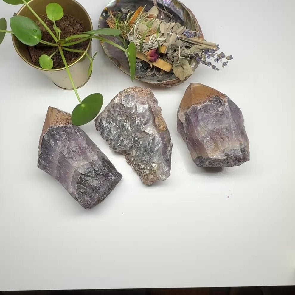 Load video: One Incredible Large Raw Auralite 23 Amethyst Crystal Point from Ontario