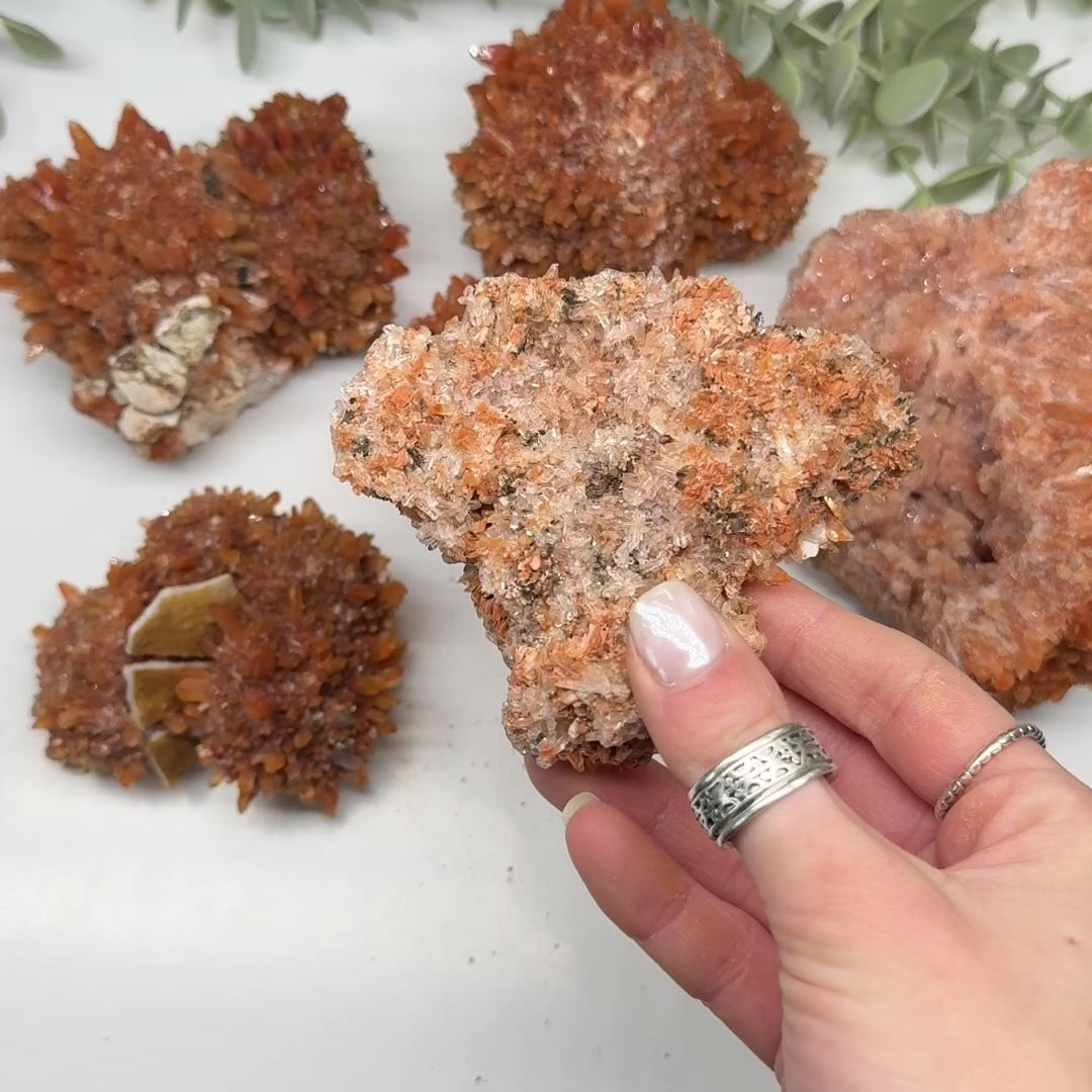 Load video: One Large Natural Creedite Crystal Specimen