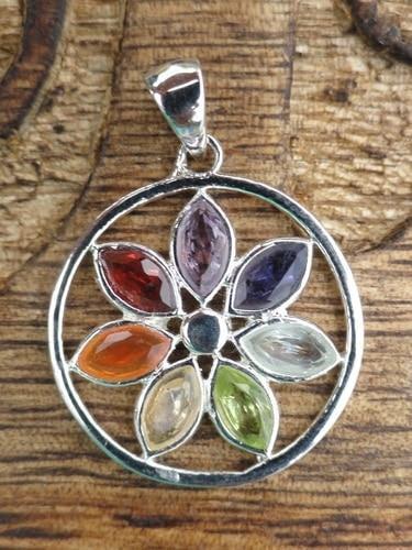 Flower of Life Pendant - Earth Family Crystals