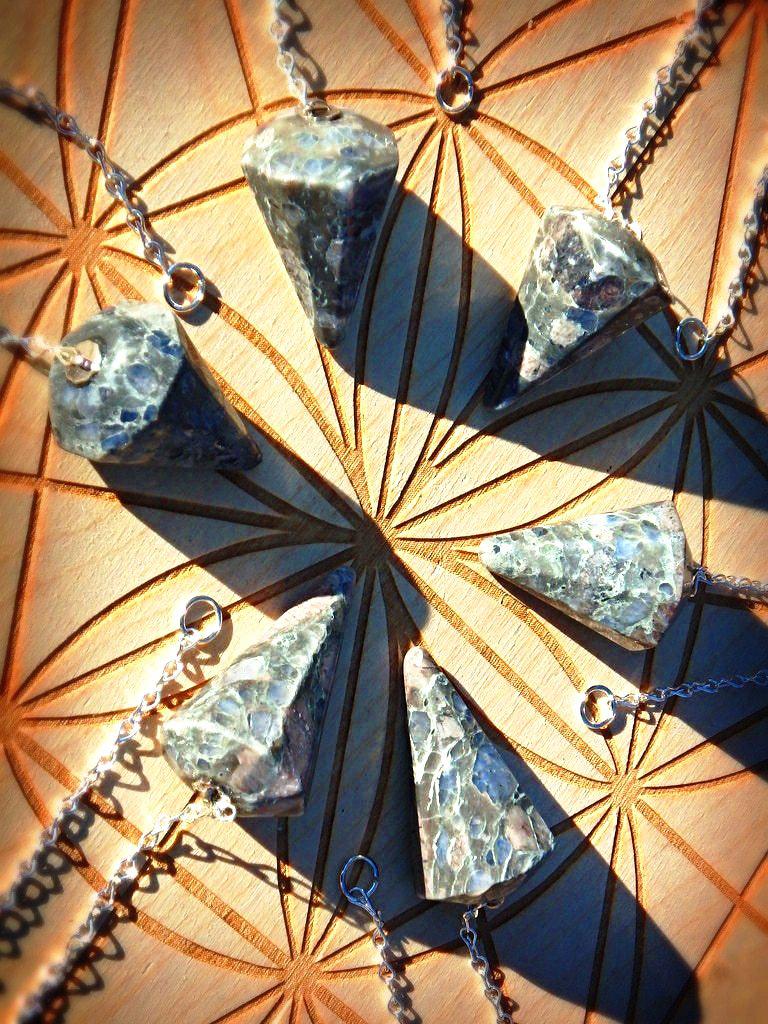 Llanite Gemstone Pendulum - Earth Family Crystals