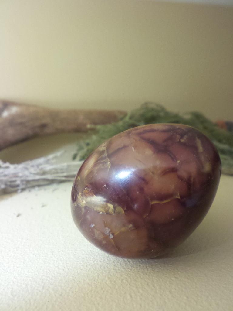 Human Looking Heart! Carnelian Palm Specimen With Small Caves - Earth Family Crystals