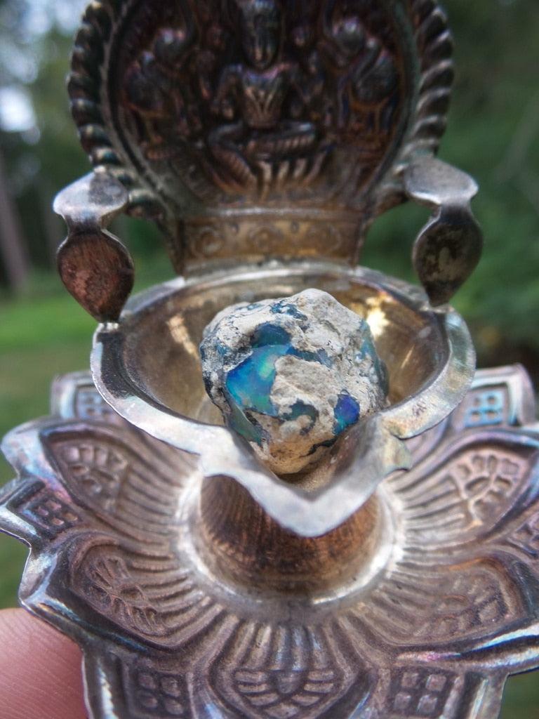 Unpolished Brilliance! Ethiopian Opal Specimen - Earth Family Crystals