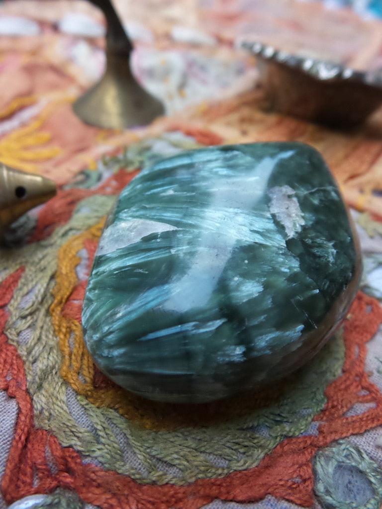 Heavenly Hues! Seraphinite Hand Held Specimen - Earth Family Crystals