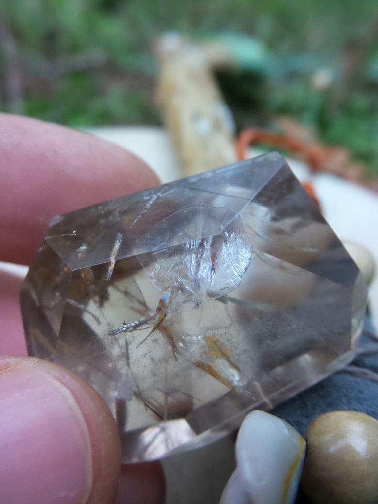 Huge Threads~Rutilated Quartz Prism Specimen - Earth Family Crystals