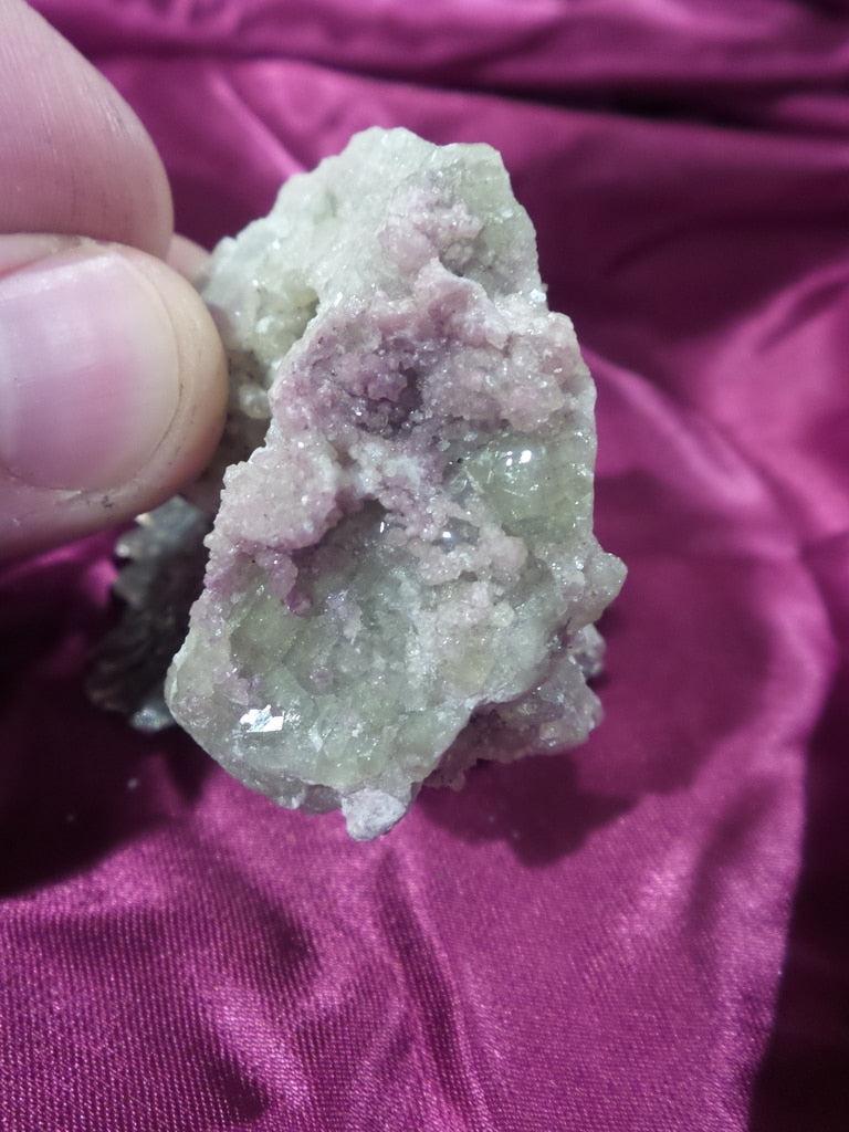 Scintillating Pink & Green Vesuvianite Specimen From Quebec - Earth Family Crystals