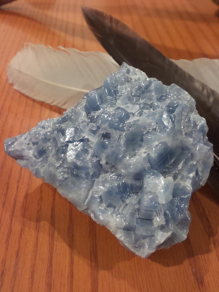 Super Gorgeous XL Blue Calcite Specimen - Earth Family Crystals
