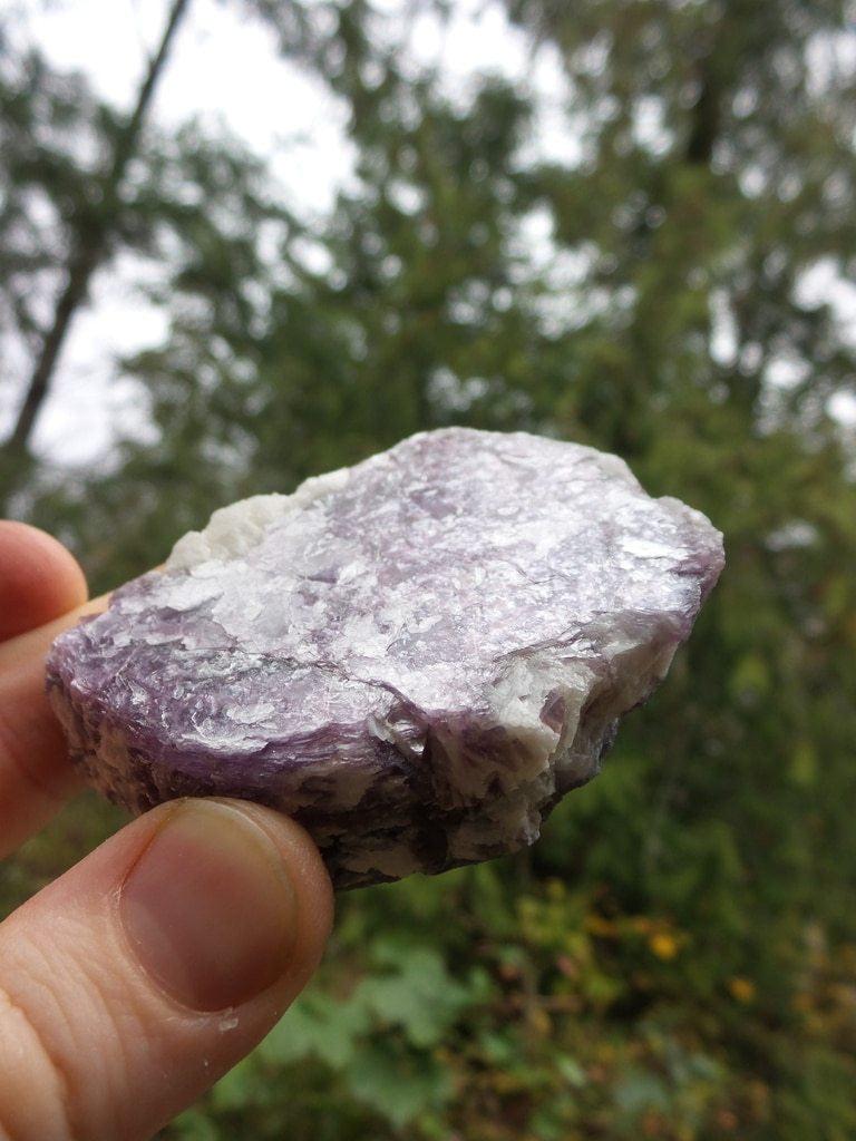 Brilliant Icy Shine Raw Lilac Lepidolite Specimen - Earth Family Crystals