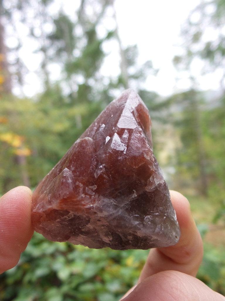 Fasinating Rare Red Amethyst Point From Brazil - Earth Family Crystals