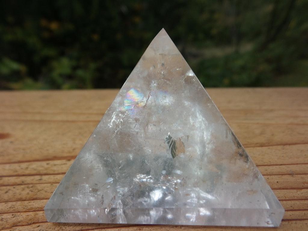 Light Beacon Large Clear Quartz Pyramid - Earth Family Crystals
