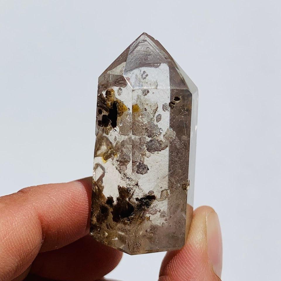 Unique Inner Child Points Shamanic Dream Quartz Standing Partially Polished Point - Earth Family Crystals