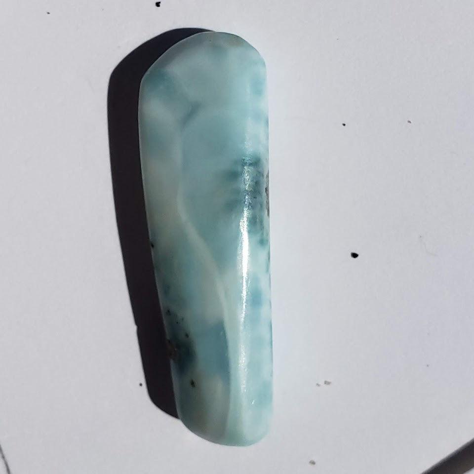 Pretty Polished Blue Larimar Free Form Specimen From The Dominican Republic #3 - Earth Family Crystals