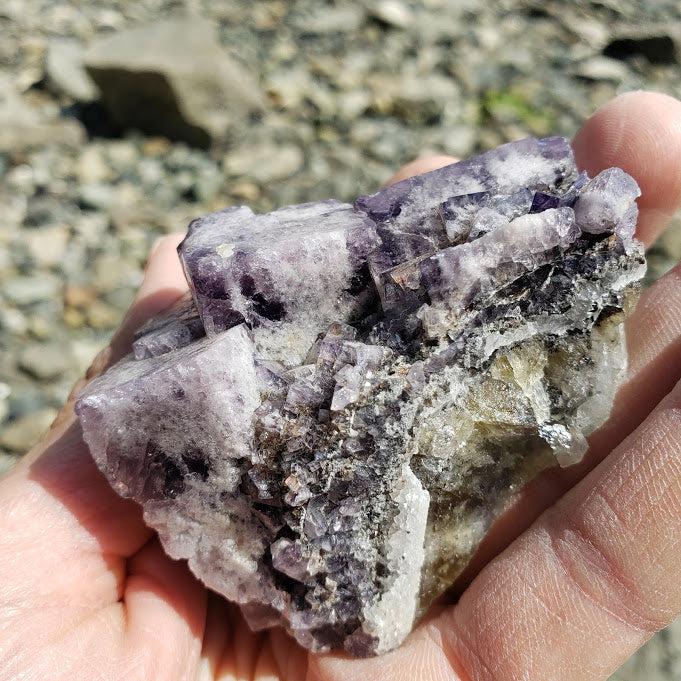 Rare Rogerley Mine Purple Fluorite Cluster from England - Earth Family Crystals