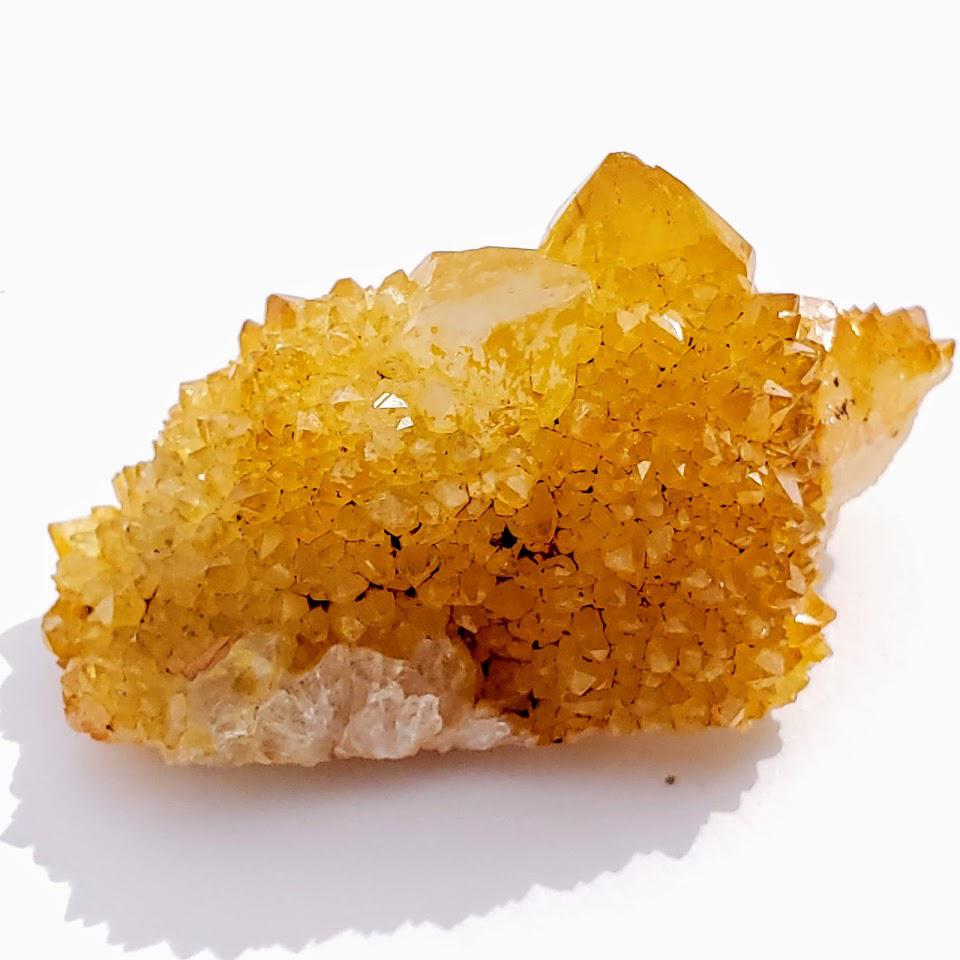 Sparkly Twin Point Golden Citrine Spirit Quartz Natural Cluster from S.Africa - Earth Family Crystals