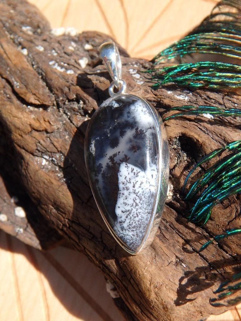 Perfect Patterns~ Dendritic Agate Gemstone Pendant In Sterling Silver (Includes Silver Chain) - Earth Family Crystals