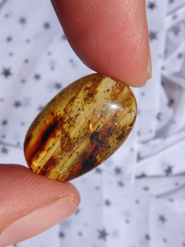 Beautiful Golden Amber Cabochon From Mexico~Ideal For Jewellery Making 2 - Earth Family Crystals